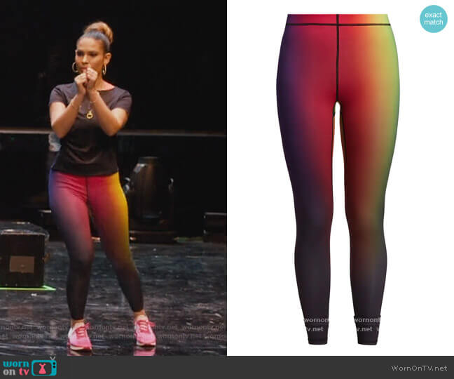 Terez Vision Rainbow Leggings worn by Valeria (Nadine Velazquez) on Queens