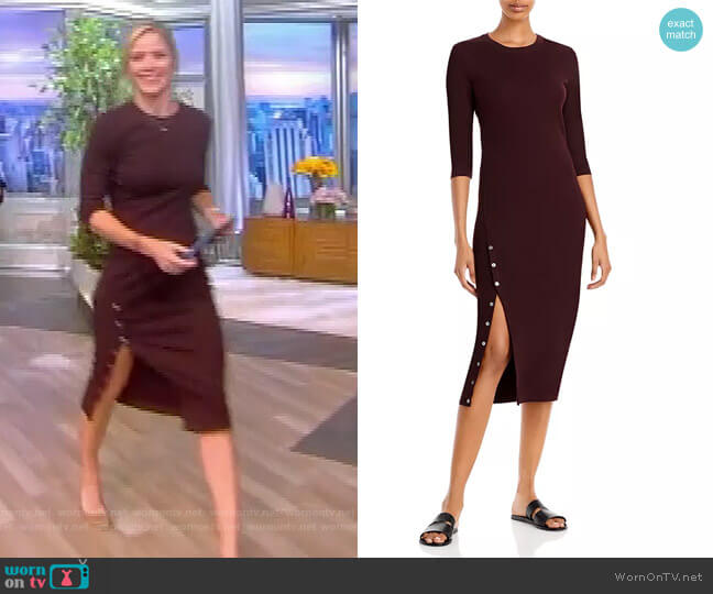Theory Side Slit Midi Dress worn by Sara Haines on The View