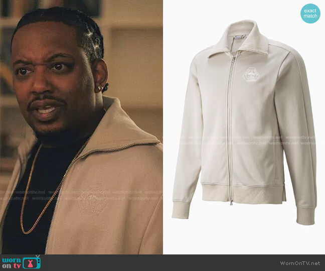 Puma x Rhuigi Track Jacket worn by Yogi (Chris Powell) on Love Life