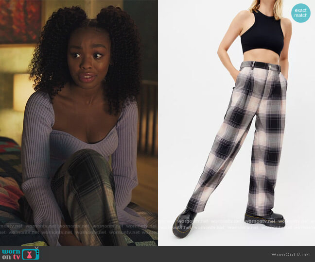 Urban Outfitters Helena Menswear Trouser Pant worn by Nikki Vaughn (Alana Bright) on Our Kind of People
