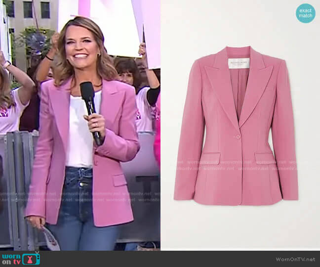 Michael Kors Wool-blend crepe blazer worn by Savannah Guthrie on Today