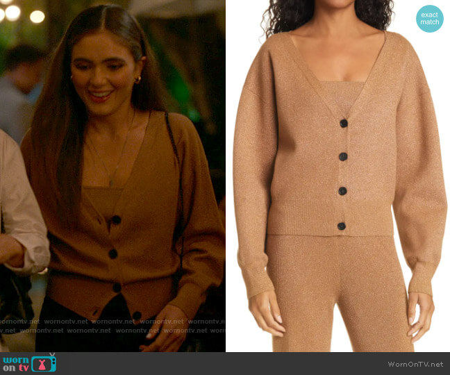 A.L.C. Peters II Metallic Cardigan worn by Dani Nunez (Arienne Mandi) on The L Word Generation Q