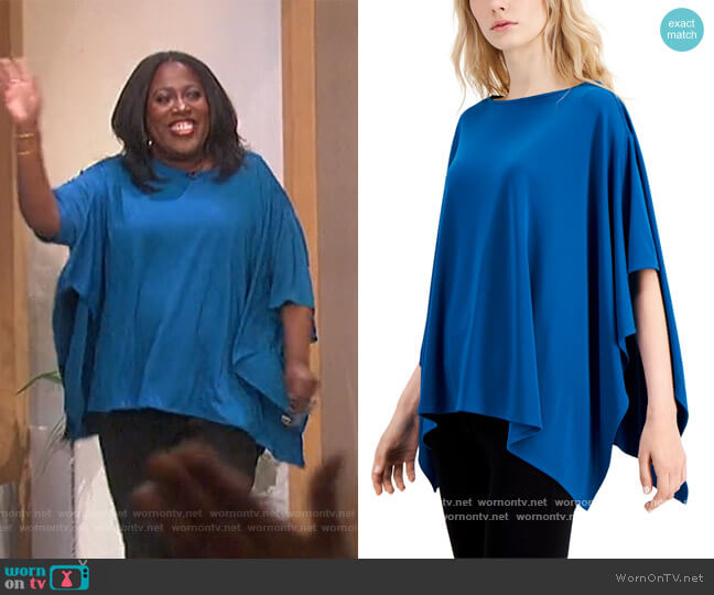 Alfani Dolman Poncho Top worn by Sheryl Underwood on The Talk