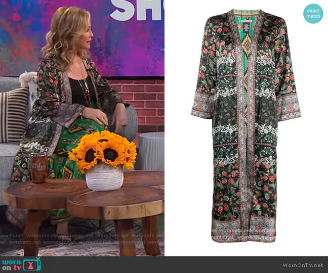 Alice + Olivia Floral-print Kimono Coat