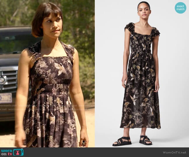 All Saints Mali Amare Dress worn by Ren (Janina Gavankar) on Big Sky