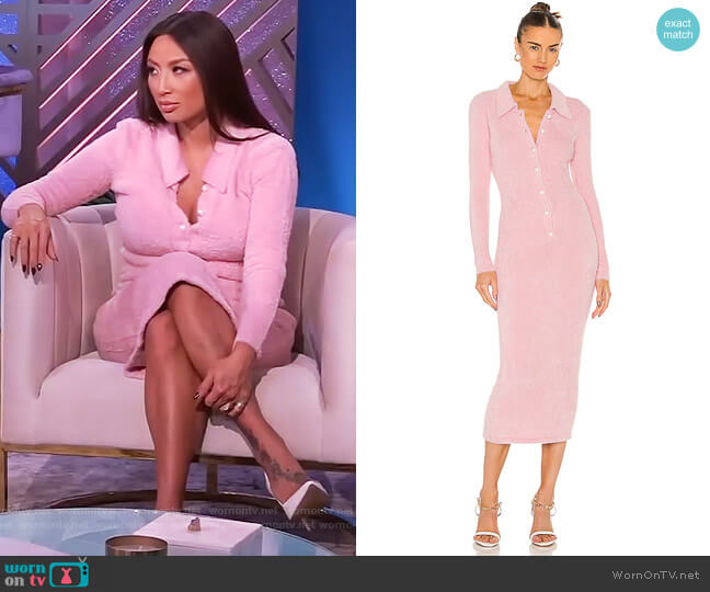 Amanda Uprichard X REVOLVE Devin Midi Dress worn by Jeannie Mai on The Real
