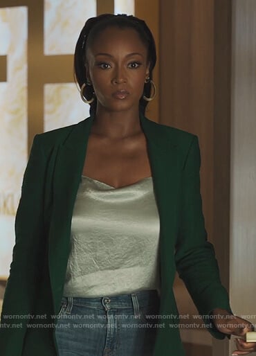 Angela’s satin cami on Our Kind of People