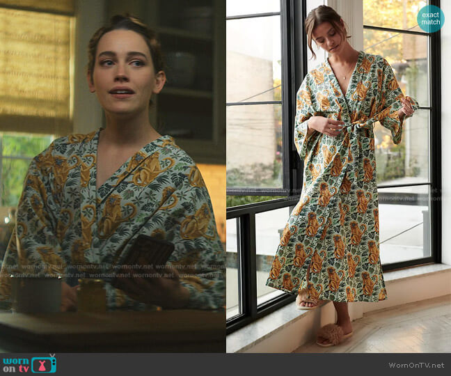 Anthropologie Tamarin Mint Robe worn by Love Quinn (Victoria Pedretti) on You