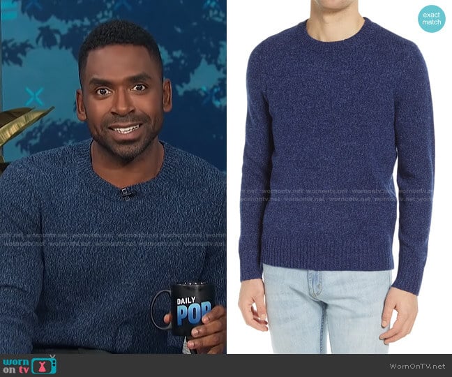 APC Marcus Merino Wool Sweater worn by Justin Sylvester on E! News