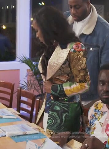 Askale Davis’ patchwork blazer on The Real Housewives of Potomac