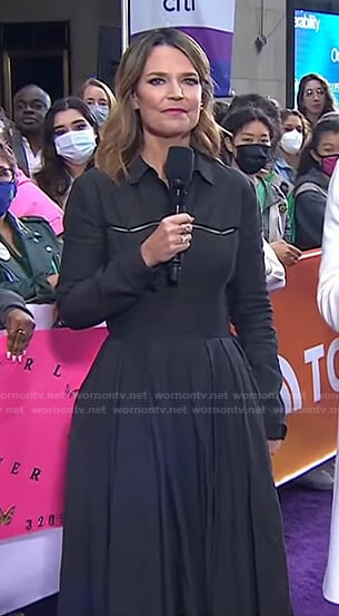 Savannah’s black shirtdress on Today