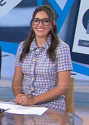 Savannah’s tweed button front dress on Today