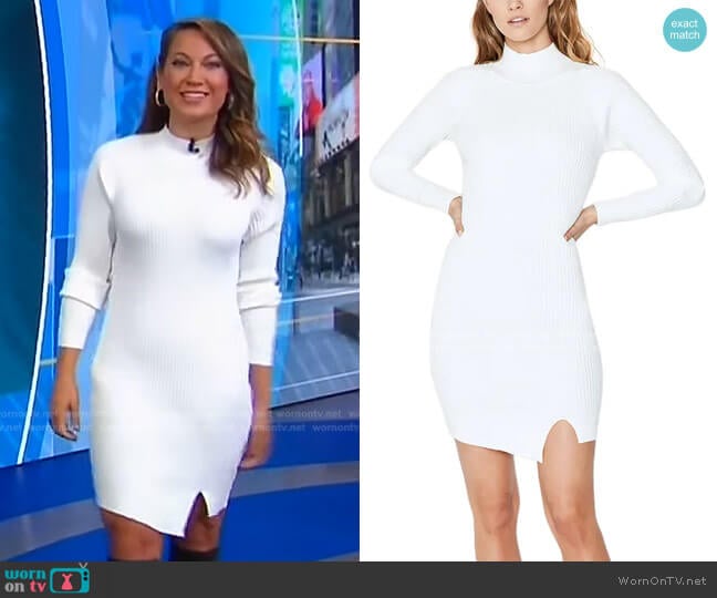Bardot Tahani Long Sleeve Sweater Minidress worn by Ginger Zee on Good Morning America