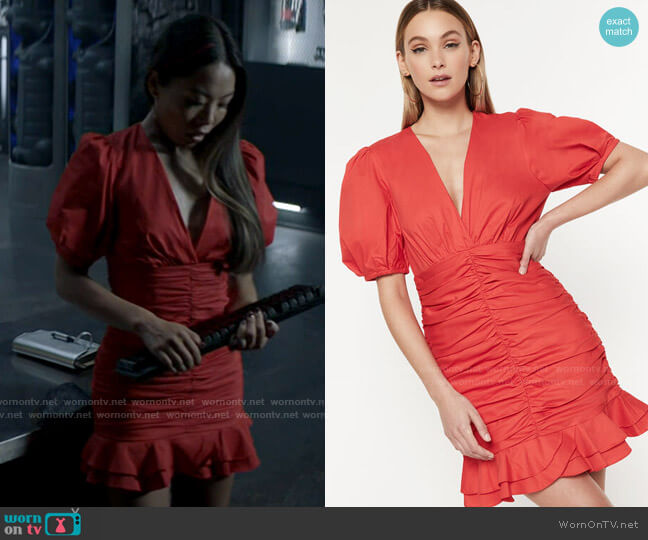 Bardot Amie Dress worn by Mary Hamilton (Nicole Kang) on Batwoman