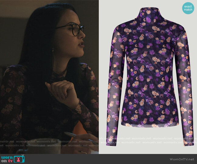 Baum Und Pferdgarten Jodi Floral Print Top worn by Veronica Lodge (Camila Mendes) on Riverdale