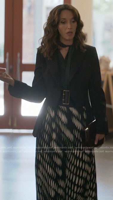 Bette’s dotted print pleated skirt on The L Word Generation Q