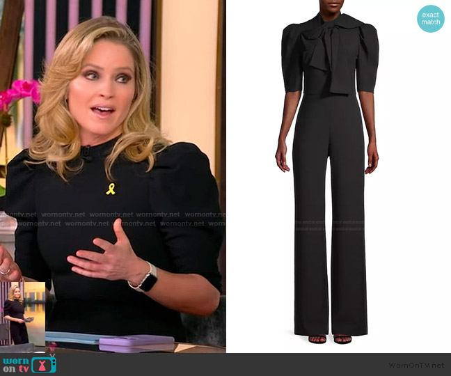 Black Halo Ara Jumpsuit worn by Sara Haines on The View