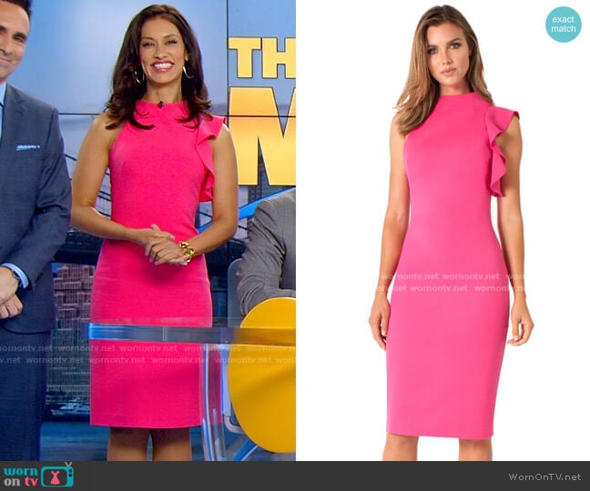 Black Halo Pabla Dress in Mermaids Kiss worn by Alison Namazi (Janina Gavankar) on The Morning Show