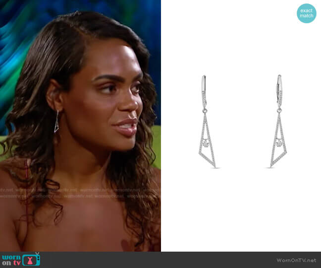 Brevani Dashing Diamonds Geo Earrings worn by Michelle Young on The Bachelorette