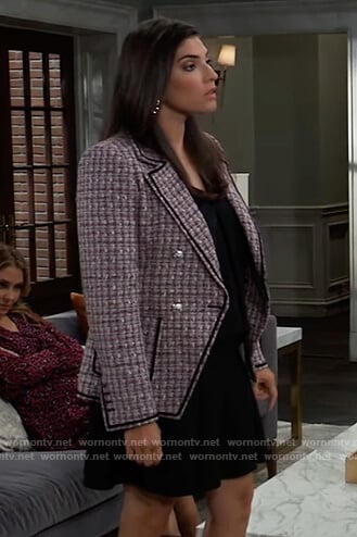 Brook Lynn’s tweed blazer on General Hospital