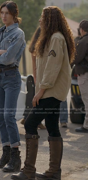 Cassie’s lace-up boots on Big Sky