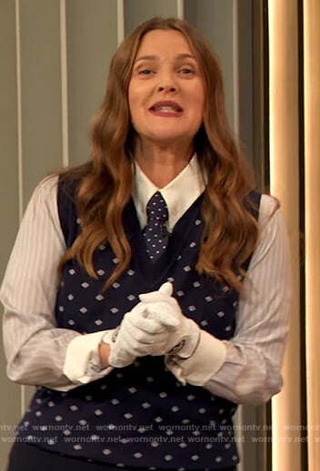 Drew’s striped shirt on The Drew Barrymore Show