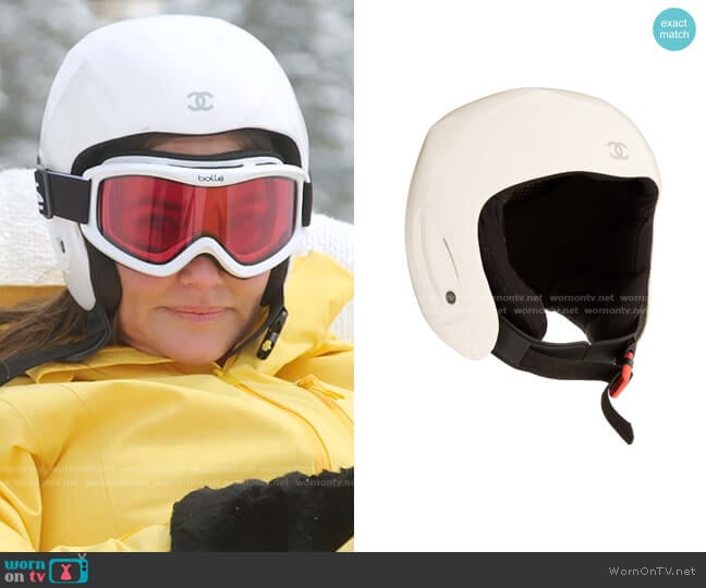 Chanel PVC Snowboard Helmet worn by Meredith Marks on The Real Housewives of Salt Lake City