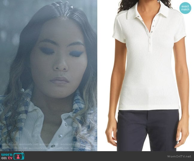 Club Monaco Rib Polo worn by Mary Hamilton (Nicole Kang) on Batwoman