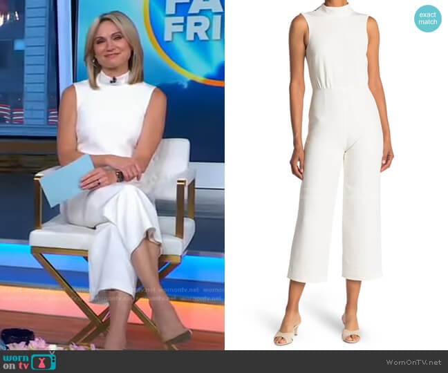 Club Monaco Symone Jumpsuit worn by Amy Robach on Good Morning America