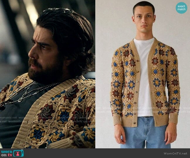 Corridor Hand Crochet Cardigan worn by Harry Keshegian (Adam Goldberg) on The Equalizer