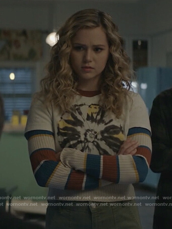 Courtney’s stripe ribbed sweater on Stargirl