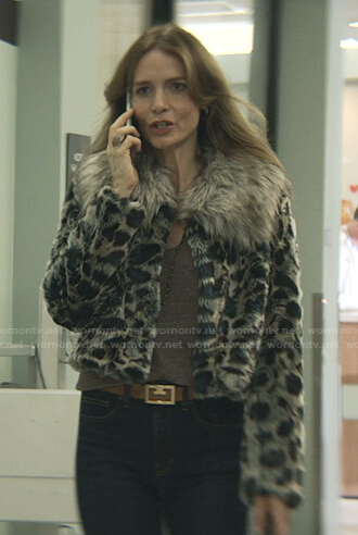 Dottie’s leopard fur jacket on You