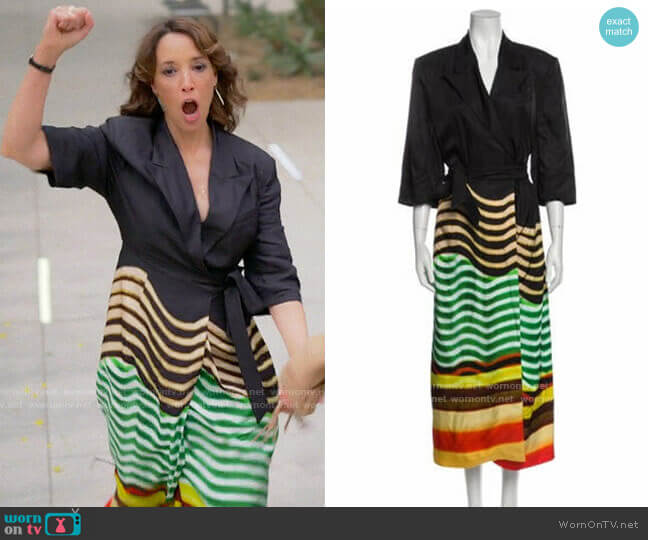 Dries van Noten Striped Dress worn by Bette Porter (Jennifer Beals) on The L Word Generation Q