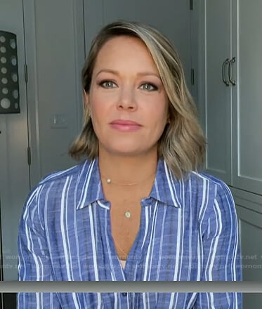 Dylan’s blue striped maternity shirt on Today