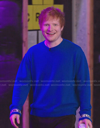 Ed Sheeran’s blue sweater on The Voice