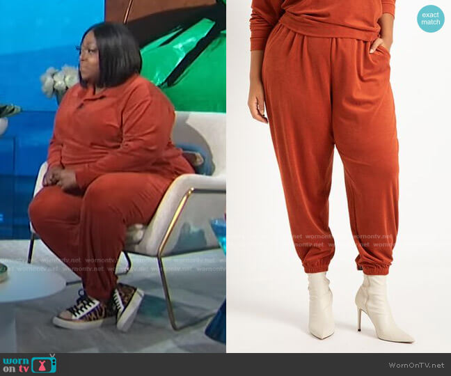 Eloquii Corduroy Jogger worn by Loni Love on E! News