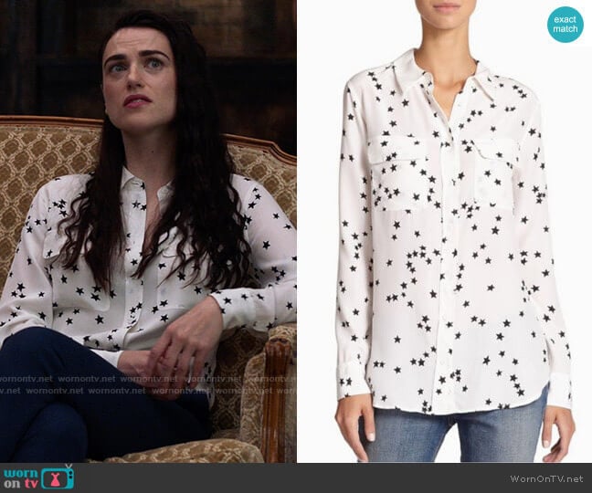 Equipment Starry Night Silk Shirt worn by Lena Luthor (Katie McGrath) on Supergirl