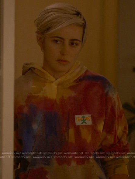 Finley’s tie dye hoodie on The L Word Generation Q