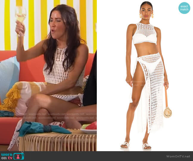 Flook The Label Remi Crop Top & Eliana Skirt Set worn by Kaitlyn Bristowe on The Bachelorette