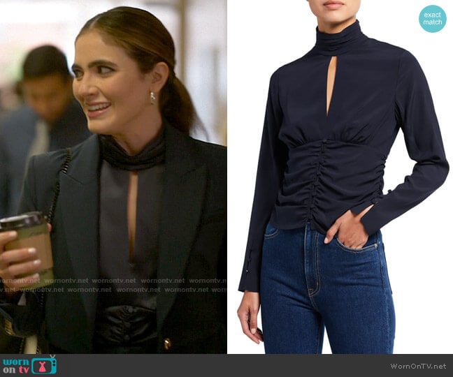 Frame Felicity Keyhole Top worn by Dani Nunez (Arienne Mandi) on The L Word Generation Q