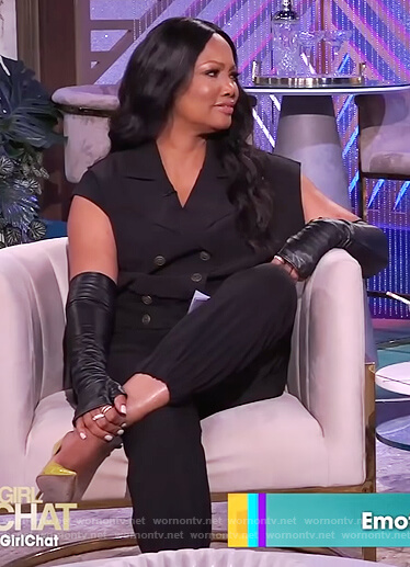 Garcelle’s sleeveless double breasted blazer on The Real
