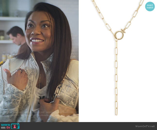 Gorjana Parker Lariat Necklace worn by Sherry (Shalita Grant) on You