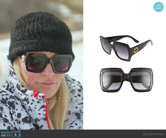 Gucci Square Sunglasses worn by Heather Gay on The Real Housewives of Salt Lake City