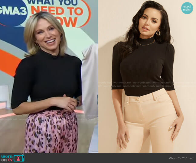 Guess Jefra Top worn by Amy Robach on Good Morning America