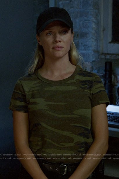 Hailey’s camo t-shirt on Chicago PD