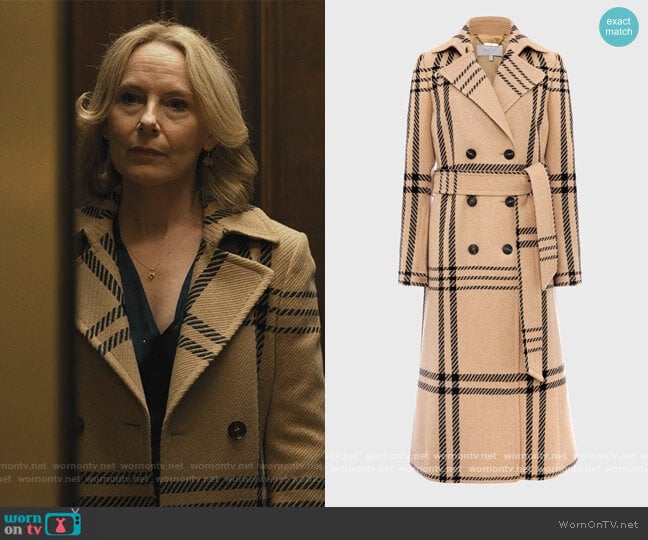 Hobbs Faye Wool Blend Wrap Coat