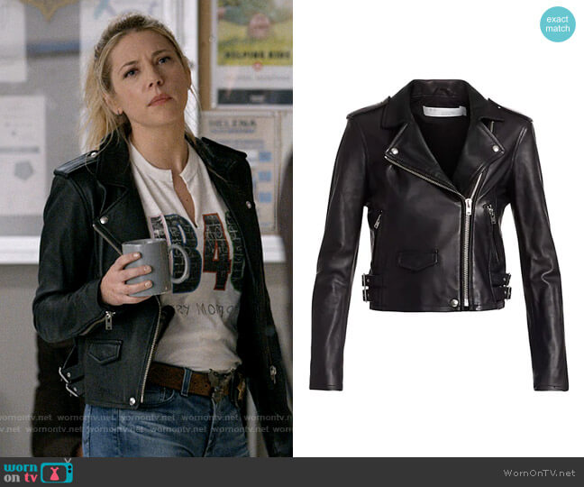 IRO Ashville Leather Jacket worn by Jenny Hoyt (Katheryn Winnick) on Big Sky