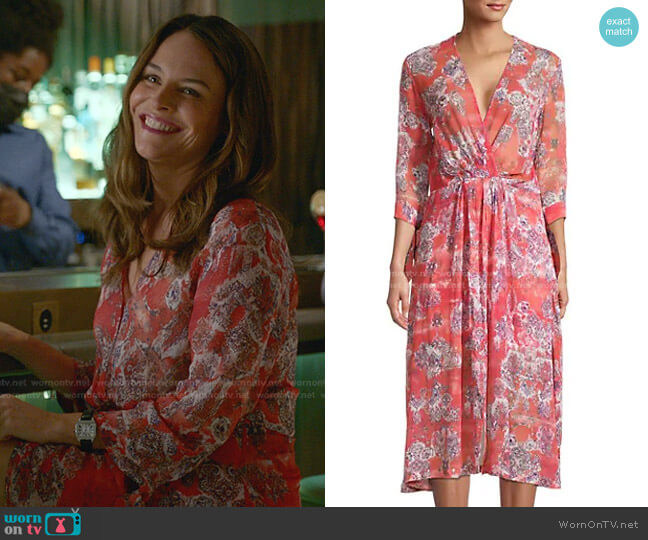 Iro Gramy Floral-Print Dress worn by Isabella Colón (Yara Martinez) on Bull