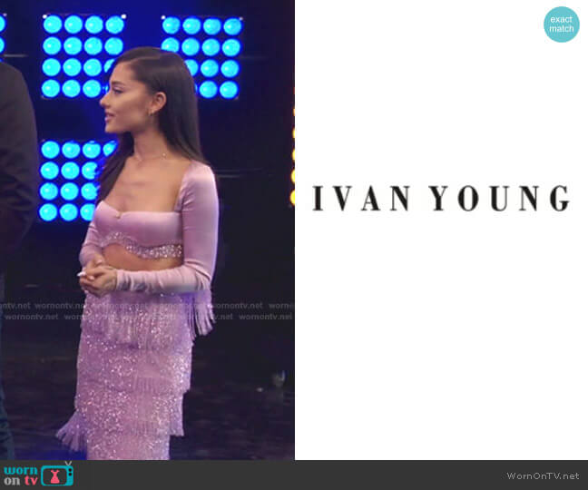 costume designer Ivan Young Custom designed worn by Ariana Grande on The Voice