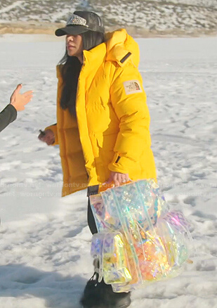Jen’s monogram pvc backpack on The Real Housewives of Salt Lake City